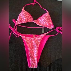 pink cheeta bikini